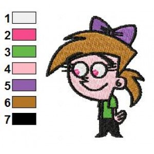 Vicky Fairly Oddparents Embroidery Design